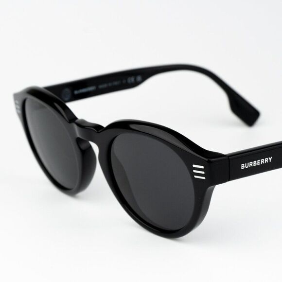 NEW Burberry BE4404 300187 Black Grey Oval Unisex Sunglasses BE4404 main image 8